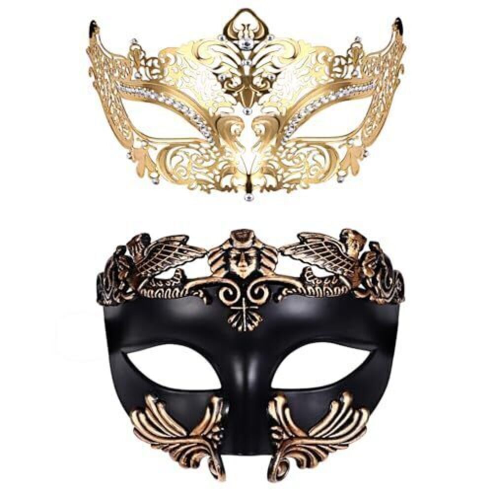 6656 Masquerade Mask for Couple - Vintage Ancient Roman Greek Venetian Mask